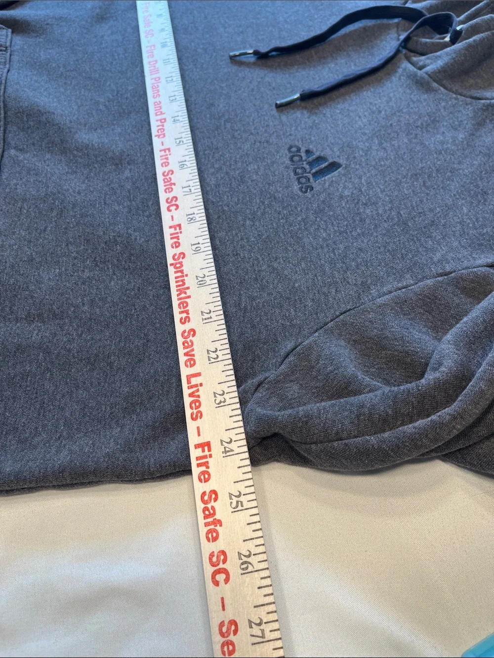 Adidas Mens XLT Gray Pullover Hoodie Extra Large‎ Tall Logo Sweatshirt